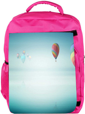 

Snoogg Eco Friendly Canvas Colorful Parachute Balloons Designer Backpack Rucksack School Travel Unisex Casual Canvas Bag Bookbag Satchel 5 L Backpack(Pink)