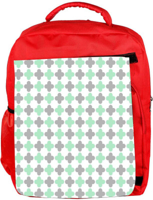 

Snoogg Eco Friendly Canvas Abstract Pattern White Design Designer Backpack Rucksack School Travel Unisex Casual Canvas Bag Bookbag Satchel 5 L Backpack(Red)