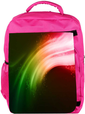 

Snoogg Eco Friendly Canvas Multicolor Strips Designer Backpack Rucksack School Travel Unisex Casual Canvas Bag Bookbag Satchel 5 L Backpack(Pink)