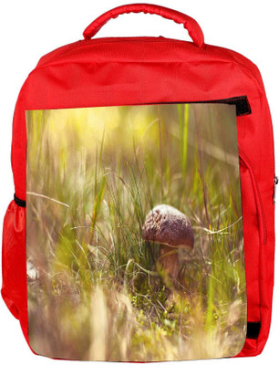 

Snoogg Eco Friendly Canvas Small Mushroom Designer Backpack Rucksack School Travel Unisex Casual Canvas Bag Bookbag Satchel 5 L Backpack(Red)