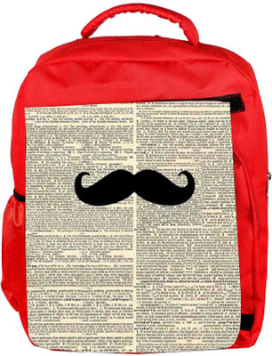 

Snoogg Eco Friendly Canvas Newspaper I Mustache You Backpack Rucksack School Travel Unisex Casual Canvas Bag Bookbag Satchel 5 L Backpack(Red)