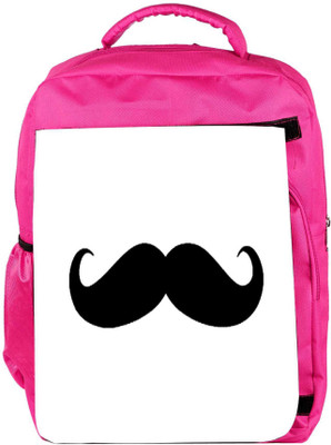 

Snoogg Eco Friendly Canvas I Mustache You White Backpack Rucksack School Travel Unisex Casual Canvas Bag Bookbag Satchel 5 L Backpack(Pink)