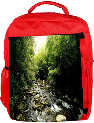 

Snoogg Eco Friendly Canvas Pebble Big Stones Designer Backpack Rucksack School Travel Unisex Casual Canvas Bag Bookbag Satchel 5 L Backpack(Red)