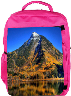 

Snoogg Eco Friendly Canvas Yellow Flowers Designer Backpack Rucksack School Travel Unisex Casual Canvas Bag Bookbag Satchel 5 L Backpack(Pink)