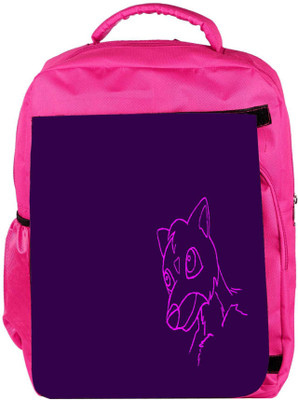 

Snoogg Eco Friendly Canvas Cute Creature Purple Designer Backpack Rucksack School Travel Unisex Casual Canvas Bag Bookbag Satchel 5 L Backpack(Pink)