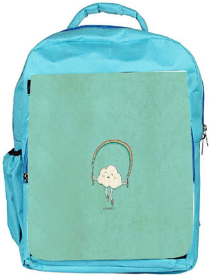 

Snoogg Eco Friendly Canvas Cartoon Cloud Backpack Rucksack School Travel Unisex Casual Canvas Bag Bookbag Satchel 5 L Backpack(Blue)