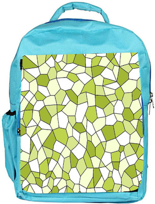 

Snoogg Eco Friendly Canvas Abstract Green Blocks Pattern Designer Backpack Rucksack School Travel Unisex Casual Canvas Bag Bookbag Satchel 5 L Backpack(Blue)