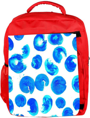 

Snoogg Eco Friendly Canvas Blue Abstract Paint Designer Backpack Rucksack School Travel Unisex Casual Canvas Bag Bookbag Satchel 5 L Backpack(Red)