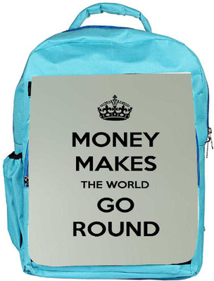 

Snoogg Eco Friendly Canvas Money Makes Backpack Rucksack School Travel Unisex Casual Canvas Bag Bookbag Satchel 5 L Backpack(Blue)