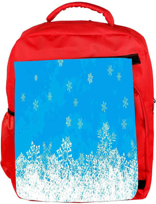 

Snoogg Eco Friendly Canvas White And Blue Abstract Designer Backpack Rucksack School Travel Unisex Casual Canvas Bag Bookbag Satchel 5 L Backpack(Red)