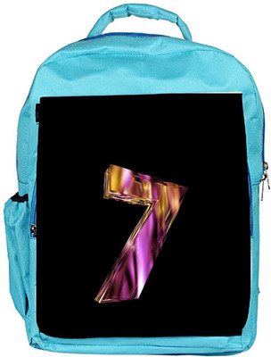 

Snoogg Eco Friendly Canvas Flaming 3D Letter Backpack Rucksack School Travel Unisex Casual Canvas Bag Bookbag Satchel 5 L Backpack(Blue)
