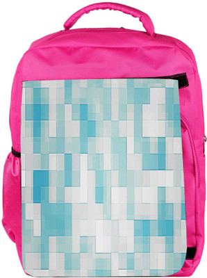 

Snoogg Eco Friendly Canvas Glazy Blocks Designer Backpack Rucksack School Travel Unisex Casual Canvas Bag Bookbag Satchel 5 L Backpack(Pink)
