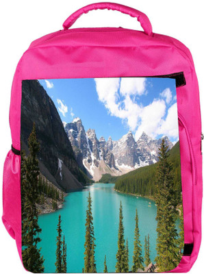 

Snoogg Eco Friendly Canvas Green River Designer Backpack Rucksack School Travel Unisex Casual Canvas Bag Bookbag Satchel 5 L Backpack(Pink)