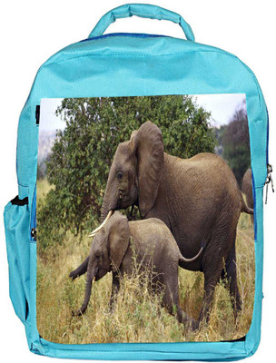 

Snoogg Eco Friendly Canvas Elephant Family Designer Backpack Rucksack School Travel Unisex Casual Canvas Bag Bookbag Satchel 5 L Backpack(Blue)