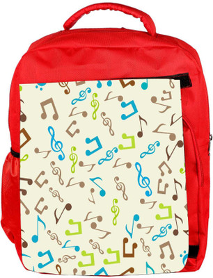 

Snoogg Eco Friendly Canvas Multicolor Music Designer Backpack Rucksack School Travel Unisex Casual Canvas Bag Bookbag Satchel 5 L Backpack(Red)