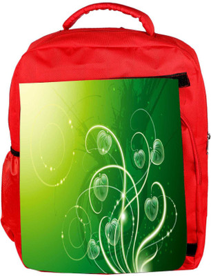 

Snoogg Eco Friendly Canvas Green Leaves Designer Backpack Rucksack School Travel Unisex Casual Canvas Bag Bookbag Satchel 5 L Backpack(Red)