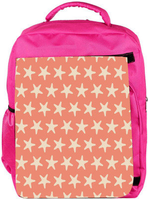 

Snoogg Eco Friendly Canvas Multiple Stars Orange Pattern Designer Backpack Rucksack School Travel Unisex Casual Canvas Bag Bookbag Satchel 5 L Backpack(Pink)