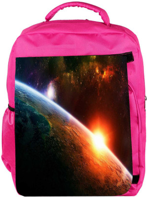

Snoogg Eco Friendly Canvas A New Dawn By Burning Liquid Designer Backpack Rucksack School Travel Unisex Casual Canvas Bag Bookbag Satchel 5 L Backpack(Pink)