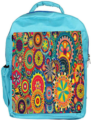 

Snoogg Eco Friendly Canvas Formas Florales Designer Backpack Rucksack School Travel Unisex Casual Canvas Bag Bookbag Satchel 5 L Backpack(Blue)