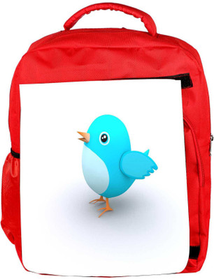 

Snoogg Eco Friendly Canvas Blue Bird Backpack Rucksack School Travel Unisex Casual Canvas Bag Bookbag Satchel 5 L Backpack(Red)
