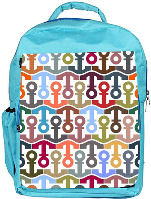 

Snoogg Eco Friendly Canvas Colorful Anchors Designer Backpack Rucksack School Travel Unisex Casual Canvas Bag Bookbag Satchel 5 L Backpack(Blue)