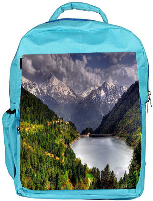 

Snoogg Eco Friendly Canvas Abstract Nature Designer Backpack Rucksack School Travel Unisex Casual Canvas Bag Bookbag Satchel 5 L Backpack(Blue)