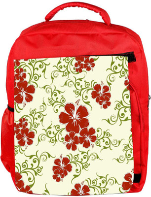 

Snoogg Eco Friendly Canvas Red Flower Cream Pattern Designer Backpack Rucksack School Travel Unisex Casual Canvas Bag Bookbag Satchel 5 L Backpack(Red)