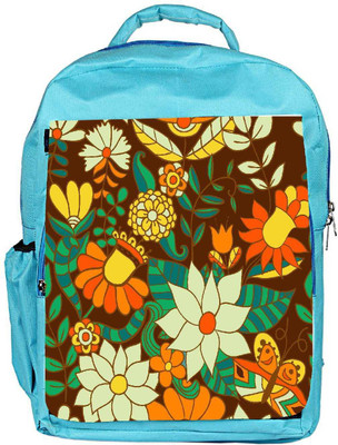 

Snoogg Eco Friendly Canvas Abstract Floral Background Backpack Rucksack School Travel Unisex Casual Canvas Bag Bookbag Satchel 5 L Backpack(Blue)