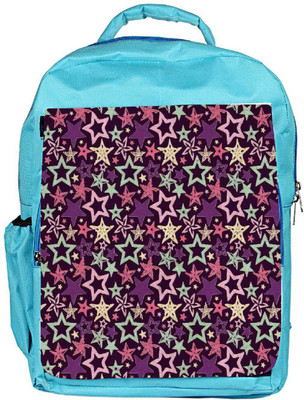 

Snoogg Eco Friendly Canvas Star Pattern Purple Backpack Rucksack School Travel Unisex Casual Canvas Bag Bookbag Satchel 5 L Backpack(Blue)