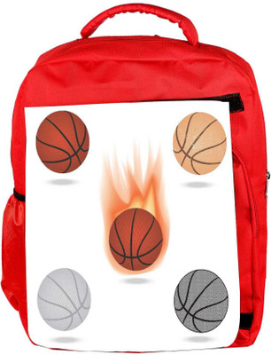 

Snoogg Eco Friendly Canvas Basketball Backpack Rucksack School Travel Unisex Casual Canvas Bag Bookbag Satchel 5 L Backpack(Red)