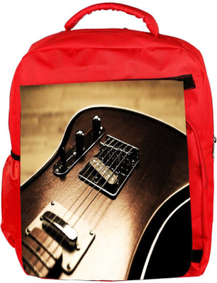 

Snoogg Eco Friendly Canvas Rock Guitar Designer Backpack Rucksack School Travel Unisex Casual Canvas Bag Bookbag Satchel 5 L Backpack(Red)