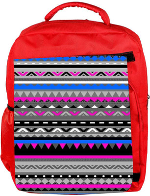 

Snoogg Eco Friendly Canvas Aztec Digital Pattern Backpack Rucksack School Travel Unisex Casual Canvas Bag Bookbag Satchel 5 L Backpack(Red)