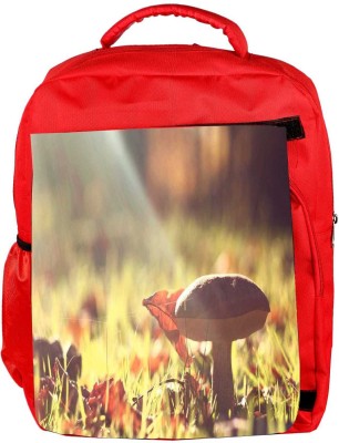 

Snoogg Eco Friendly Canvas Sunlight Mushroom Designer Backpack Rucksack School Travel Unisex Casual Canvas Bag Bookbag Satchel 5 L Backpack(Red)