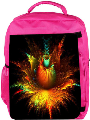 

Snoogg Eco Friendly Canvas Abstract Flowers Designer Backpack Rucksack School Travel Unisex Casual Canvas Bag Bookbag Satchel 5 L Backpack(Pink)