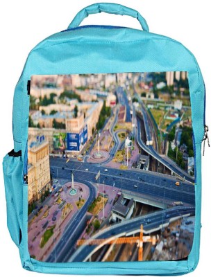 

Snoogg Eco Friendly Canvas Zig Zag Roads Designer Backpack Rucksack School Travel Unisex Casual Canvas Bag Bookbag Satchel 5 L Backpack(Blue)