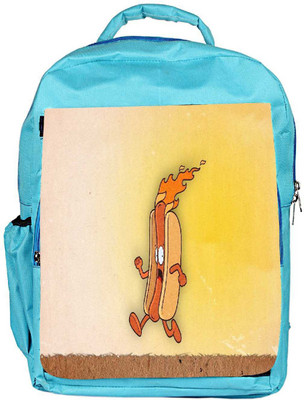 

Snoogg Eco Friendly Canvas Burning Hotdog Designer Backpack Rucksack School Travel Unisex Casual Canvas Bag Bookbag Satchel 5 L Backpack(Blue)