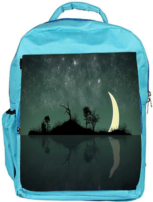 

Snoogg Eco Friendly Canvas Half Moon Designer Backpack Rucksack School Travel Unisex Casual Canvas Bag Bookbag Satchel 5 L Backpack(Blue)