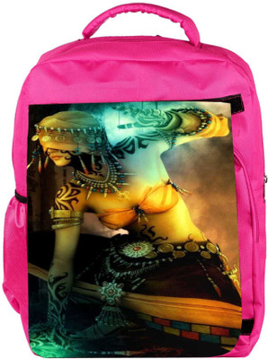 

Snoogg Eco Friendly Canvas Forest Goddess Tribal Backpack Rucksack School Travel Unisex Casual Canvas Bag Bookbag Satchel 5 L Backpack(Pink)