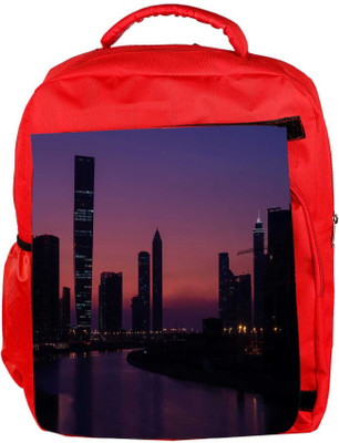 

Snoogg Eco Friendly Canvas Abstract Night View Designer Backpack Rucksack School Travel Unisex Casual Canvas Bag Bookbag Satchel 5 L Backpack(Red)