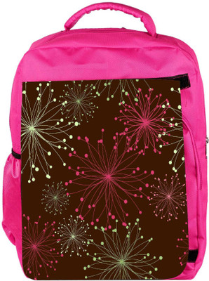 

Snoogg Eco Friendly Canvas Retro Floral Seamless Background Backpack Rucksack School Travel Unisex Casual Canvas Bag Bookbag Satchel 5 L Backpack(Pink)