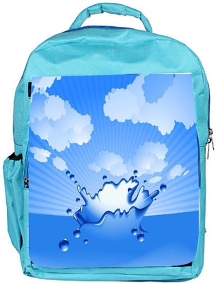 

Snoogg Eco Friendly Canvas Clear Water Splash Vector Backpack Rucksack School Travel Unisex Casual Canvas Bag Bookbag Satchel 5 L Backpack(Blue)