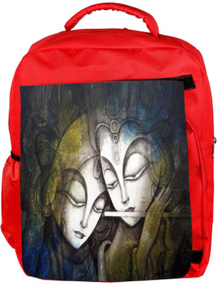

Snoogg Eco Friendly Canvas Radha Prayer Backpack Rucksack School Travel Unisex Casual Canvas Bag Bookbag Satchel 5 L Backpack(Red)