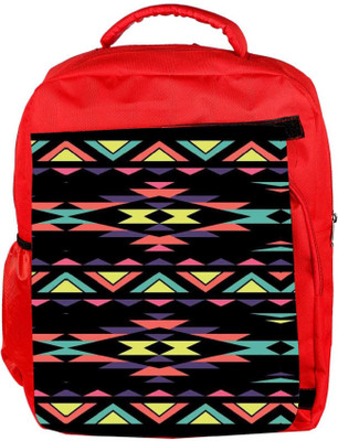 

Snoogg Eco Friendly Canvas Aztec Dark Digital Backpack Rucksack School Travel Unisex Casual Canvas Bag Bookbag Satchel 5 L Backpack(Red)