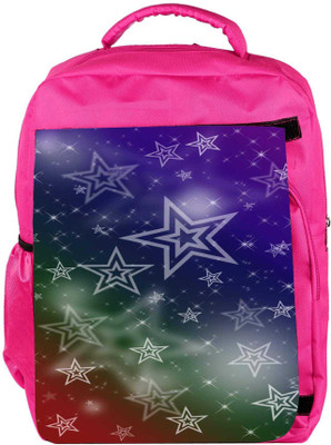 

Snoogg Eco Friendly Canvas White Stars 2378 Backpack Rucksack School Travel Unisex Casual Canvas Bag Bookbag Satchel 5 L Backpack(Pink)
