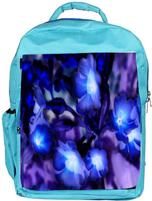 

Snoogg Eco Friendly Canvas Glowing Flowers Inspired 2634 Backpack Rucksack School Travel Unisex Casual Canvas Bag Bookbag Satchel 5 L Backpack(Blue)