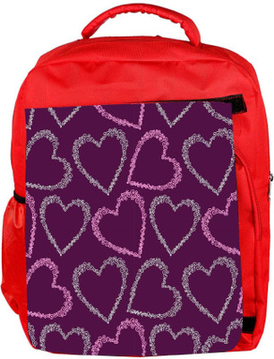 

Snoogg Eco Friendly Canvas Multiple Hearts Pink Pattern Designer Backpack Rucksack School Travel Unisex Casual Canvas Bag Bookbag Satchel 5 L Backpack(Red)