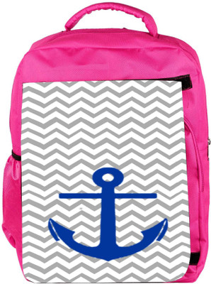 

Snoogg Eco Friendly Canvas Anchor Wave Backpack Rucksack School Travel Unisex Casual Canvas Bag Bookbag Satchel 5 L Backpack(Pink)