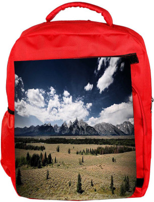 

Snoogg Eco Friendly Canvas Clouds Flowing In A Row Designer Backpack Rucksack School Travel Unisex Casual Canvas Bag Bookbag Satchel 5 L Backpack(Red)