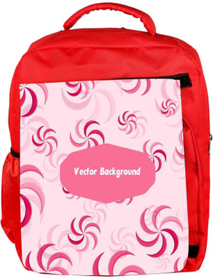 

Snoogg Eco Friendly Canvas Vector Background Designer Backpack Rucksack School Travel Unisex Casual Canvas Bag Bookbag Satchel 5 L Backpack(Red)