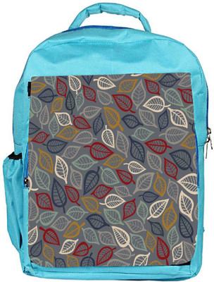 

Snoogg Eco Friendly Canvas Grey Pattern Leaves Designer Backpack Rucksack School Travel Unisex Casual Canvas Bag Bookbag Satchel 5 L Backpack(Blue)